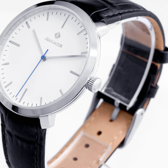 Corner View of Stainless Steel 40mm Unisex JEAN JACOB Watch